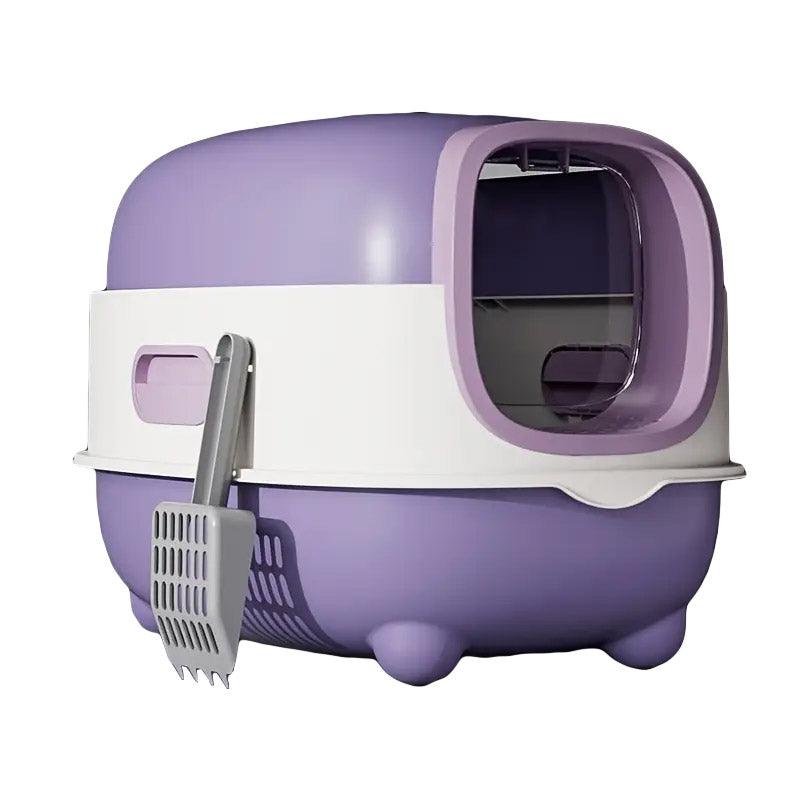 Large Fully Enclosed Cat Litter Box Lift Lid Odour Control Easy Clean Kitty - Purple V528-CAT-LITTER-BOX-PURPLE-318530