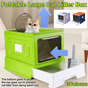 Folding Enclosed Cat Litter Box Foldable Drawer Toilet Anti-Splash Pet Supplies - Purple V528-CAT-LITTER-BOX-PURPLE-790325
