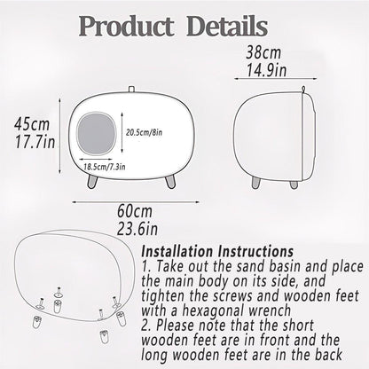 Cat Litter Box Semi-closed Cat Supplies Cat Toilet Drawer Large Cat Litter Box - White V528-CAT-LITTER-BOX-WHITE-191477