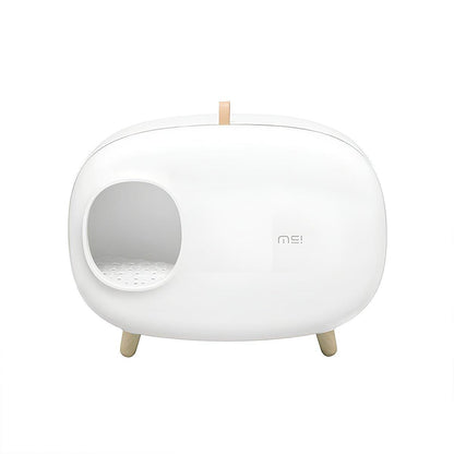 Cat Litter Box Semi-closed Cat Supplies Cat Toilet Drawer Large Cat Litter Box - White V528-CAT-LITTER-BOX-WHITE-191477