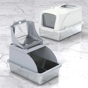 Durable Stainless Steel Cat Litter Box Pan Pet Toilet Odor Control Tray Large - White V528-CAT-LITTER-BOX-WHITE-673805