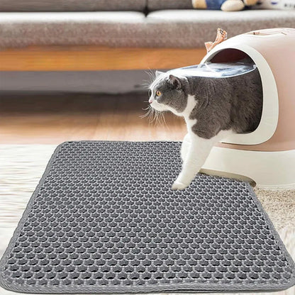 Washable Cat Litter Pad Waterproof Mat Reusable Pet Pee Training Pad Litter Box - 30x47cm V528-CAT-LITTER-MAT-30-47CM-767845