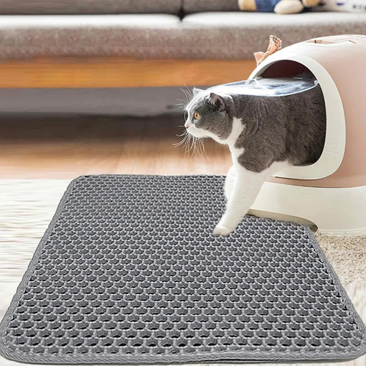 Washable Cat Litter Pad Waterproof Mat Reusable Pet Pee Training Pad Litter Box - 30x47cm