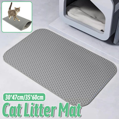 Washable Cat Litter Pad Waterproof Mat Reusable Pet Pee Training Pad Litter Box - 35x60cm V528-CAT-LITTER-MAT-35-60CM-518047