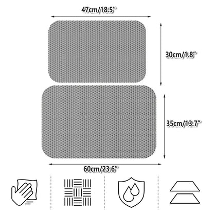 Washable Cat Litter Pad Waterproof Mat Reusable Pet Pee Training Pad Litter Box - 35x60cm V528-CAT-LITTER-MAT-35-60CM-518047