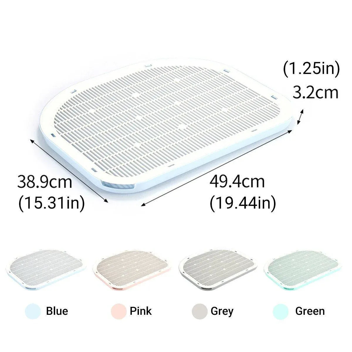 Anti Spill Cat Litter Mat Double Layer Pet Toilet Mat for Litter Box - Pink V528-CAT-LITTER-MAT-PINK-474924