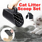 2PCS Cat Litter Scoop Durable Plastic Cleaning Shovel Kitty Box Waste Removal V528-CAT-LITTER-SCOOP-SET-738951