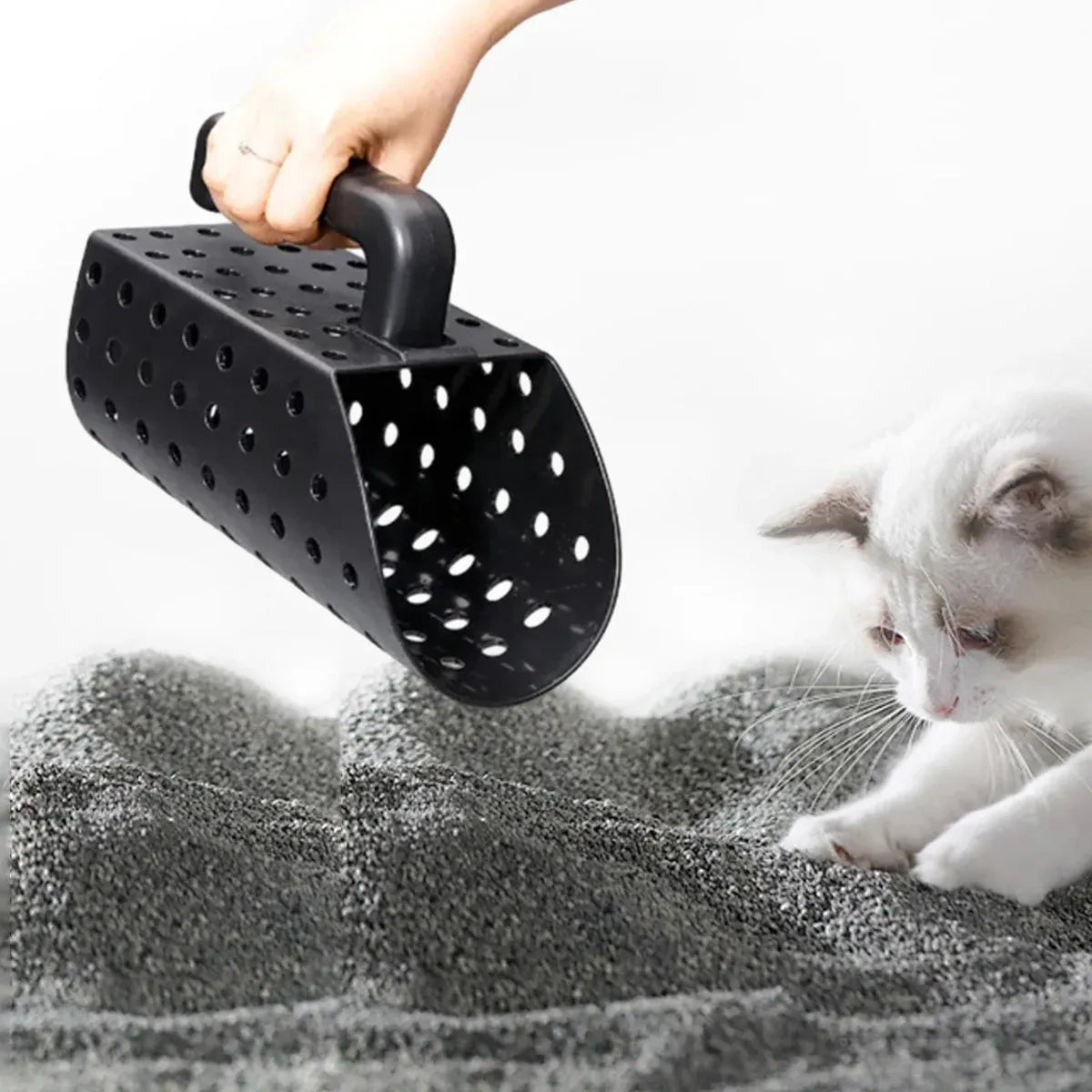 2PCS Cat Litter Scoop Durable Plastic Cleaning Shovel Kitty Box Waste Removal V528-CAT-LITTER-SCOOP-SET-738951