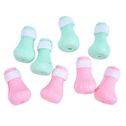 4pcs Cat Bathing Grooming Anti-Scratch Silicone Pet Socks for Bathing Feeding - Green V528-CAT-SHOES-GREEN-858357