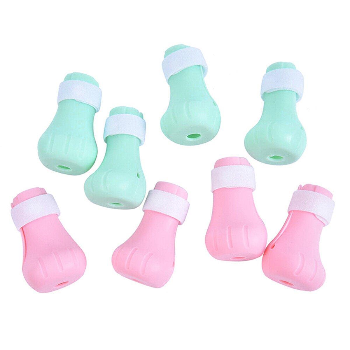 4pcs Cat Bathing Grooming Anti-Scratch Silicone Pet Socks for Bathing Feeding - Green V528-CAT-SHOES-GREEN-858357