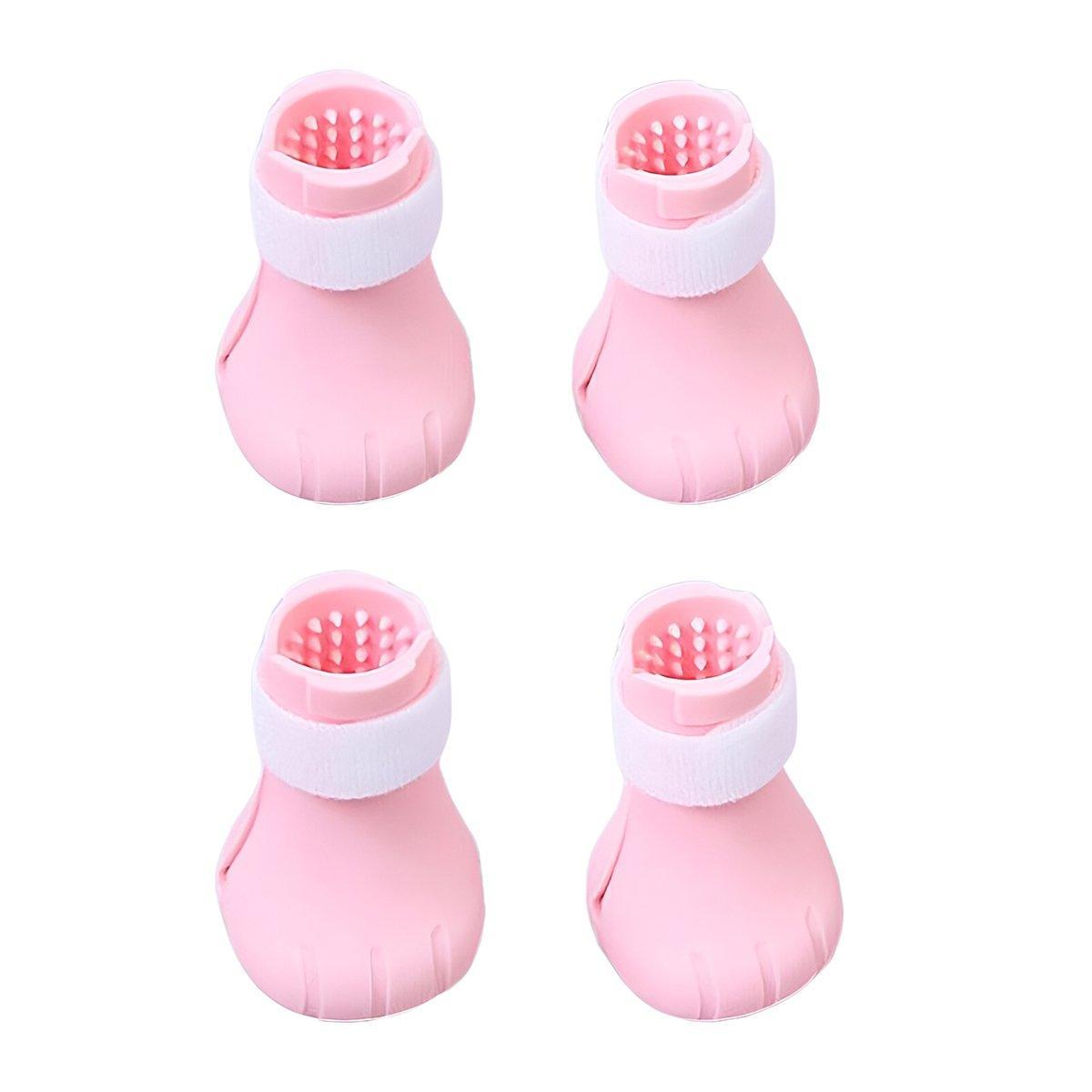 4pcs Cat Bathing Grooming Anti-Scratch Silicone Pet Socks for Bathing Feeding - Green V528-CAT-SHOES-GREEN-858357