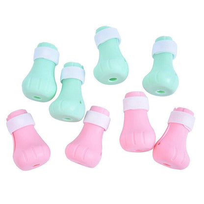 4pcs Cat Bathing Grooming Anti-Scratch Silicone Pet Socks for Bathing Feeding - Pink V528-CAT-SHOES-PINK-176246