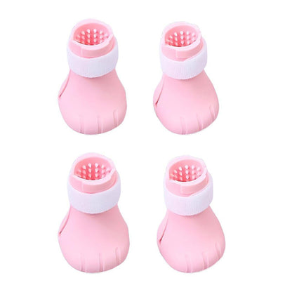 4pcs Cat Bathing Grooming Anti-Scratch Silicone Pet Socks for Bathing Feeding - Pink V528-CAT-SHOES-PINK-176246