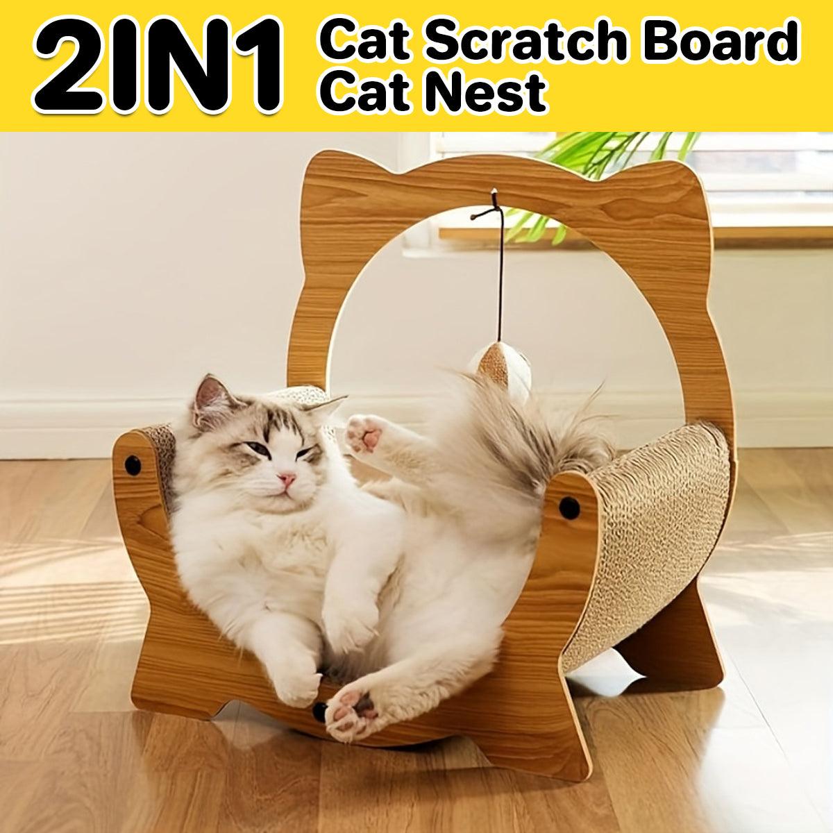 2in1 Cat Nest Scratching Board Claw Sharpening Bed for Cats Pet Furniture V528-CAT-SOFA-MOON-804004