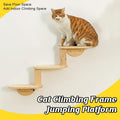 Solid Wood Wall Mounted Cat Climbing Tree Rack Platform Space Capsule Bed Shelf V528-CAT-STAIRS-3-262026