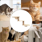 Solid Wood Wall Mounted Cat Climbing Tree Rack Platform Space Capsule Bed Shelf V528-CAT-STAIRS-3-262026
