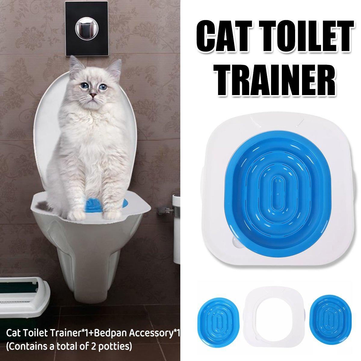 Cat Toilet Seat Trainer Kit Easy Toilet Training System for Cats Kittens V528-CAT-TOILET-TRAINER-608187