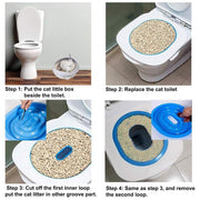 Cat Toilet Seat Trainer Kit Easy Toilet Training System for Cats Kittens V528-CAT-TOILET-TRAINER-608187