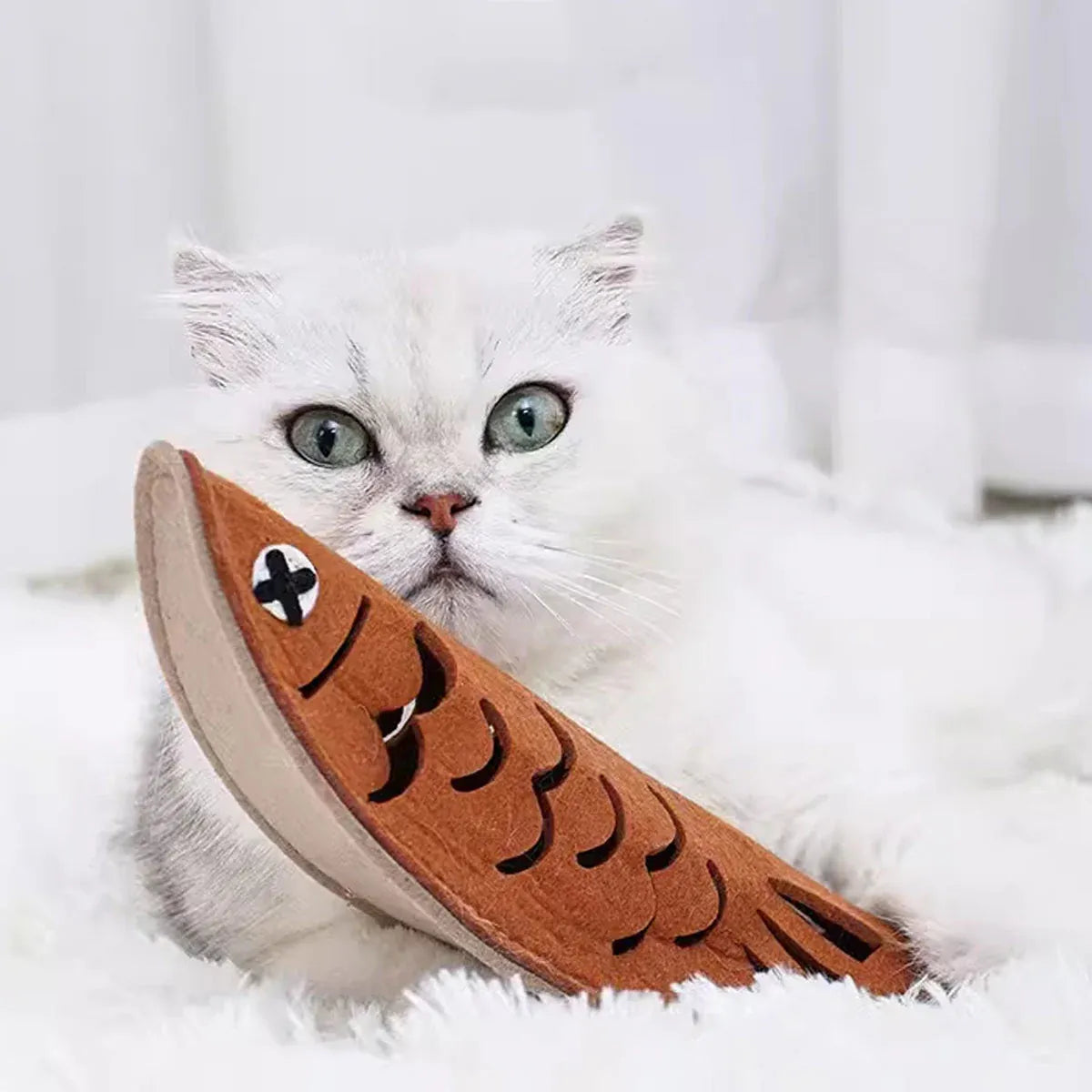 Cat Interactive Toy Food Dispenser Hide And Seek Puzzle Pet Toy Training Fun V528-CAT-TOY-458648
