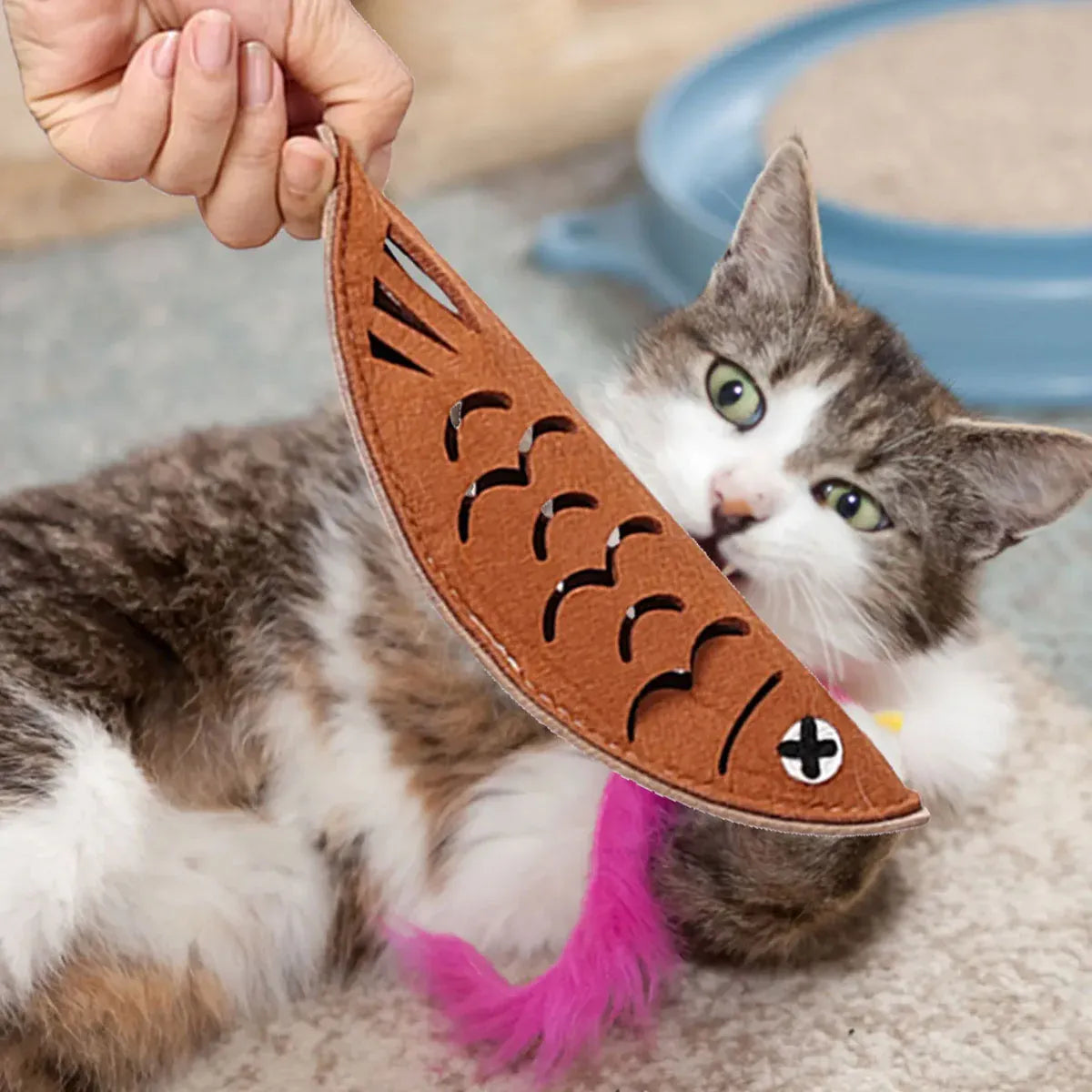 Cat Interactive Toy Food Dispenser Hide And Seek Puzzle Pet Toy Training Fun V528-CAT-TOY-458648