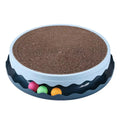 Cat Scratcher Turntable Toy Large Round Corrugated Board Nest Scratch Resistant - Blue V528-CAT-TOY-BLUE-661667