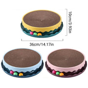 Cat Scratcher Turntable Toy Large Round Corrugated Board Nest Scratch Resistant - Blue V528-CAT-TOY-BLUE-661667