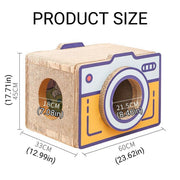 Cat Scratcher Bed Retro Camera Design Corrugated Cardboard Cat Nest Pet House V528-CAT-TOY-CAMERA-L-739937