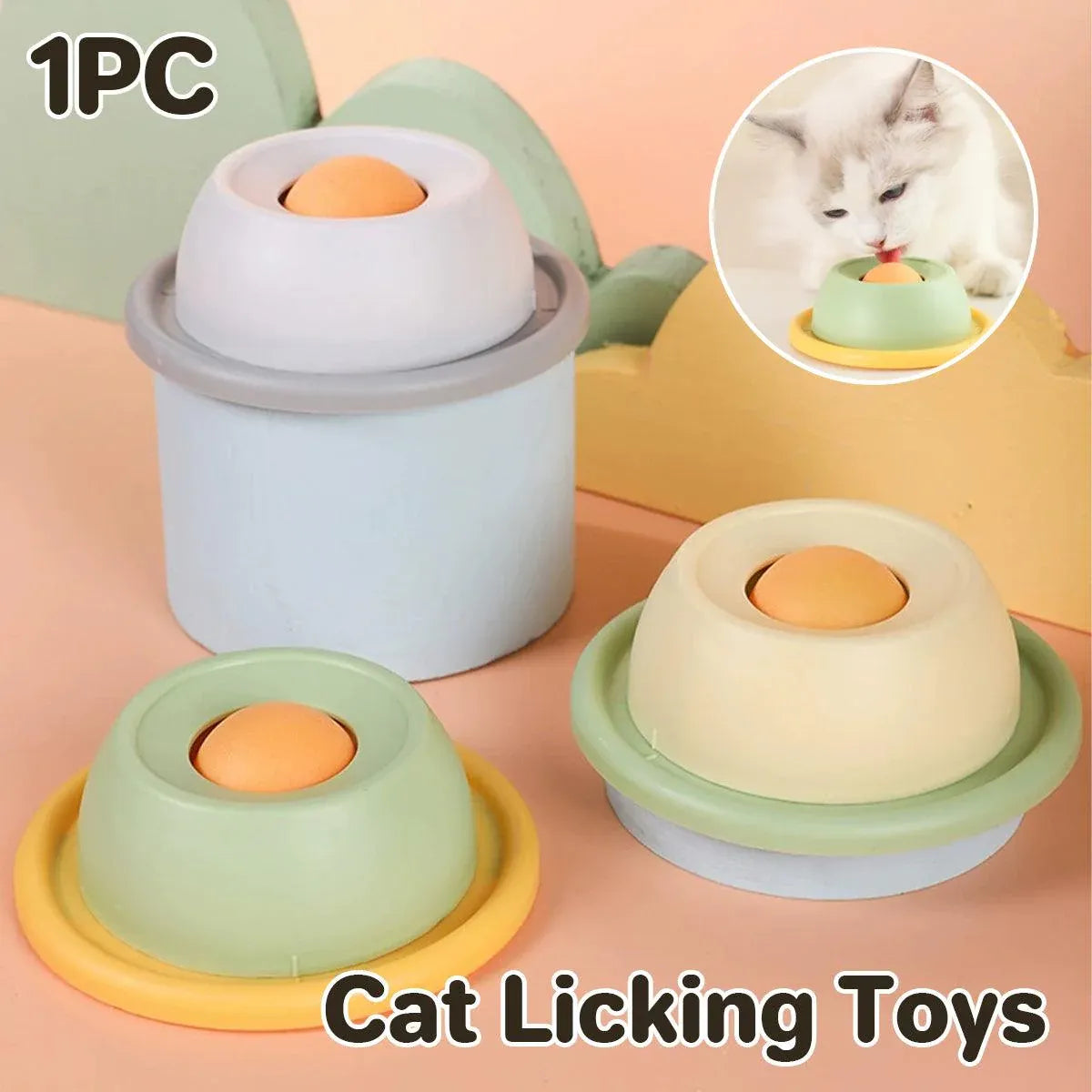Cat Lick Toys Slow Food Tray Tease Interactive Cat Toy for Eating and Fun - Green V528-CAT-TOY-GREEN-834581