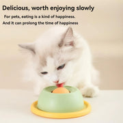 Cat Lick Toys Slow Food Tray Tease Interactive Cat Toy for Eating and Fun - Grey V528-CAT-TOY-GREY-149324