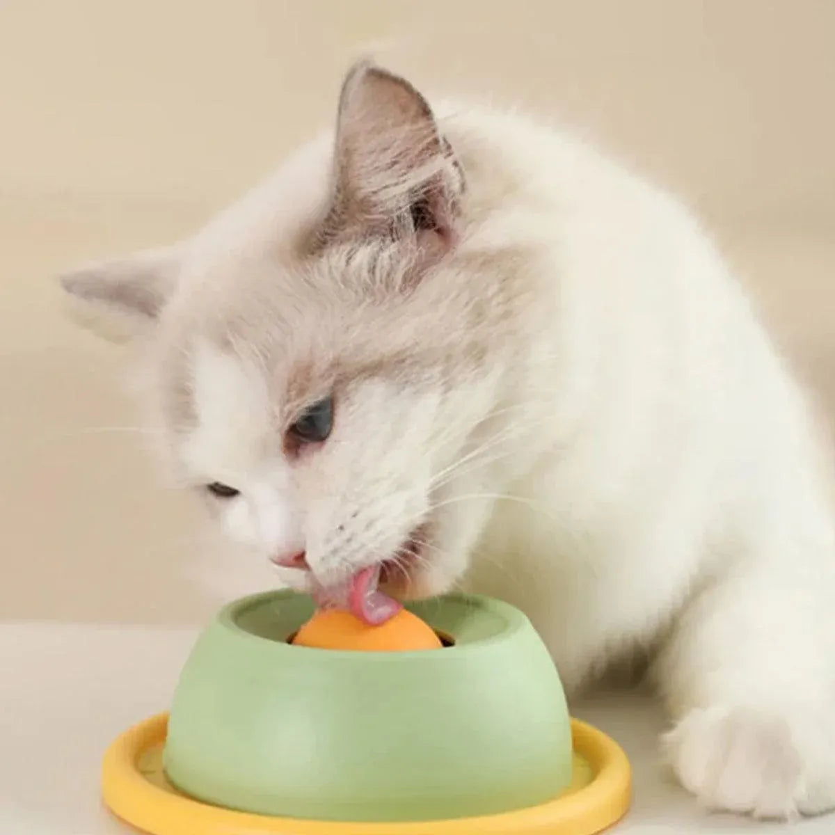 Cat Lick Toys Slow Food Tray Tease Interactive Cat Toy for Eating and Fun - Grey V528-CAT-TOY-GREY-149324