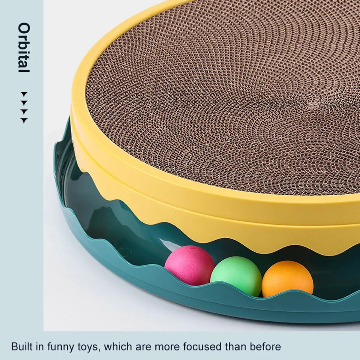 Cat Scratcher Turntable Toy Large Round Corrugated Board Nest Scratch Resistant - Pink V528-CAT-TOY-PINK-664202