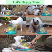Interactive Windmill Cat Teaser Toy Treasure Box with Stick Fun Play for Pets - Green V528-CAT-TOY-WINDMILL-GREEN-164892