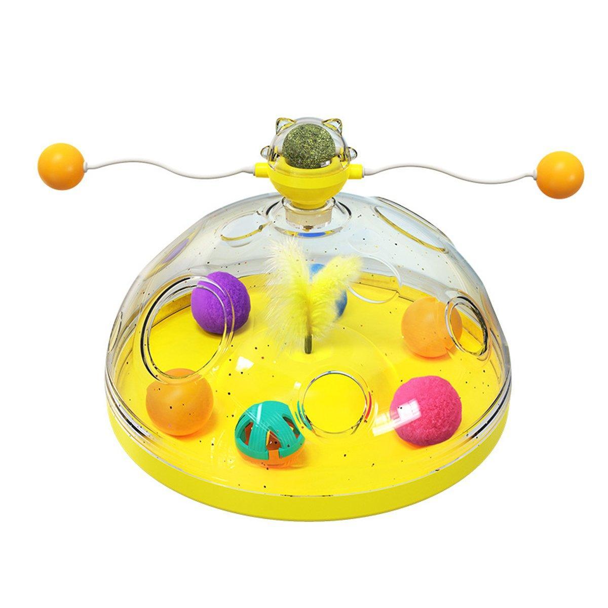 Interactive Windmill Cat Teaser Toy Treasure Box with Stick Fun Play for Pets - Green V528-CAT-TOY-WINDMILL-GREEN-164892