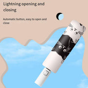 1PC Cartoon Black White Cat Automatic Folding Sun Umbrella Anti-UV For Unisex V528-CAT-UMBRELLA-238673