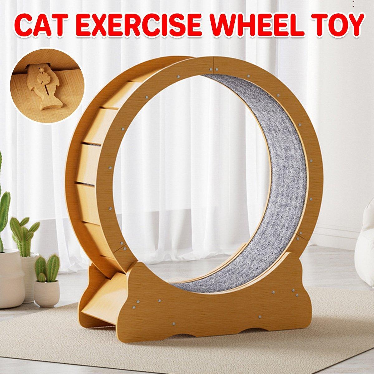 Cat Exercise Wheel Toy Furniture Running Treadmill Exerciser Scratcher Board V528-CAT-WHEEL-S-644787