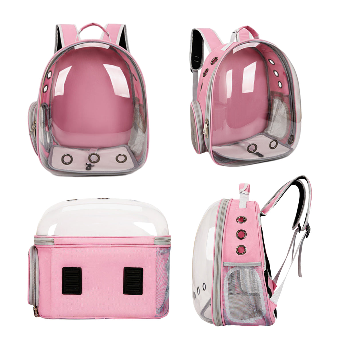 Pet Outdoor Carrier Backpack Cat Dog Puppy Travel Space Capsule Shoulder Bag - Black V528-CATBAG-BLACK-84646