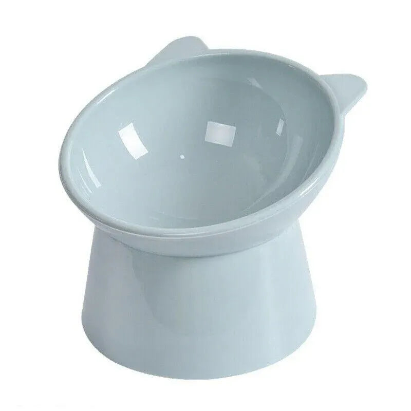 Elevated Pet Bowl Cat Dog Feeder Food Water High-Foot Anti Vomiting Tilted Bowl - Blue V528-CATBOWL-BLUE-22685