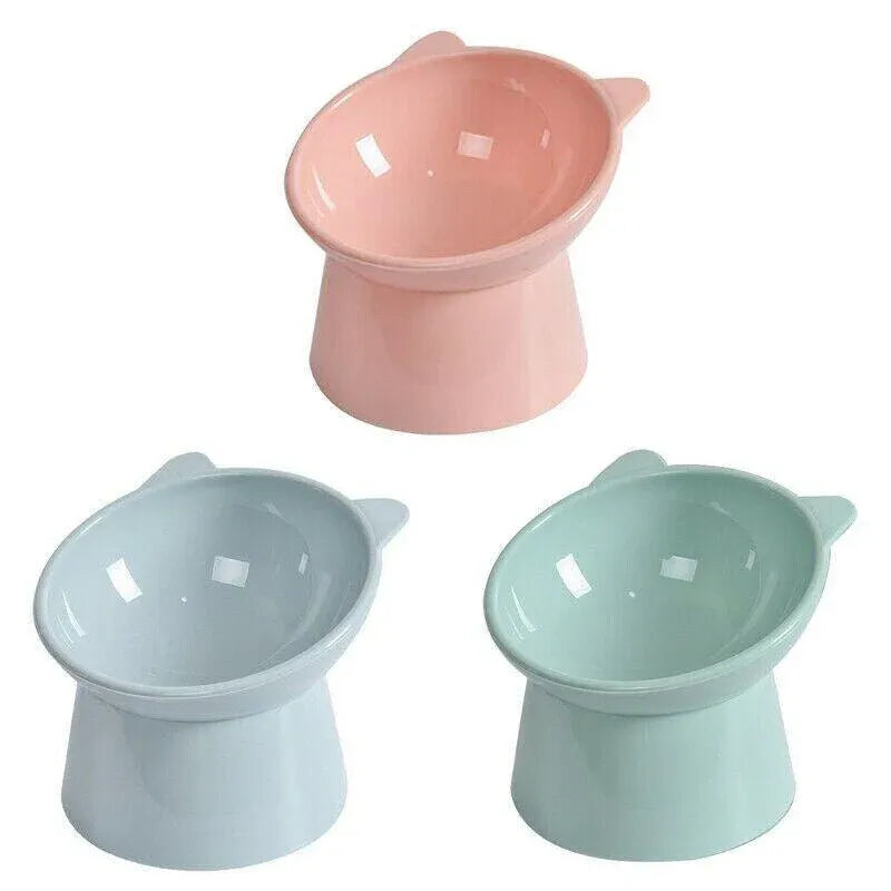 Elevated Pet Bowl Cat Dog Feeder Food Water High-Foot Anti Vomiting Tilted Bowl - Blue V528-CATBOWL-BLUE-22685