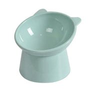 Elevated Pet Bowl Cat Dog Feeder Food Water High-Foot Anti Vomiting Tilted Bowl - Green V528-CATBOWL-GREEN-22077