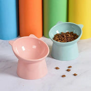 Elevated Pet Bowl Cat Dog Feeder Food Water High-Foot Anti Vomiting Tilted Bowl - Pink V528-CATBOWL-PINK-85071