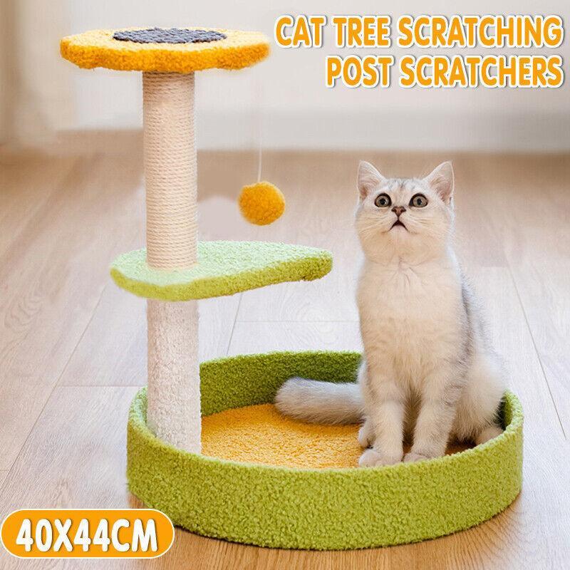 Cat Tree Scratching Tower Post Pet Climbing Board Scratcher Furniture Pet Toy V528-CATCLIMBING-UPGRADEFLOWER-17038