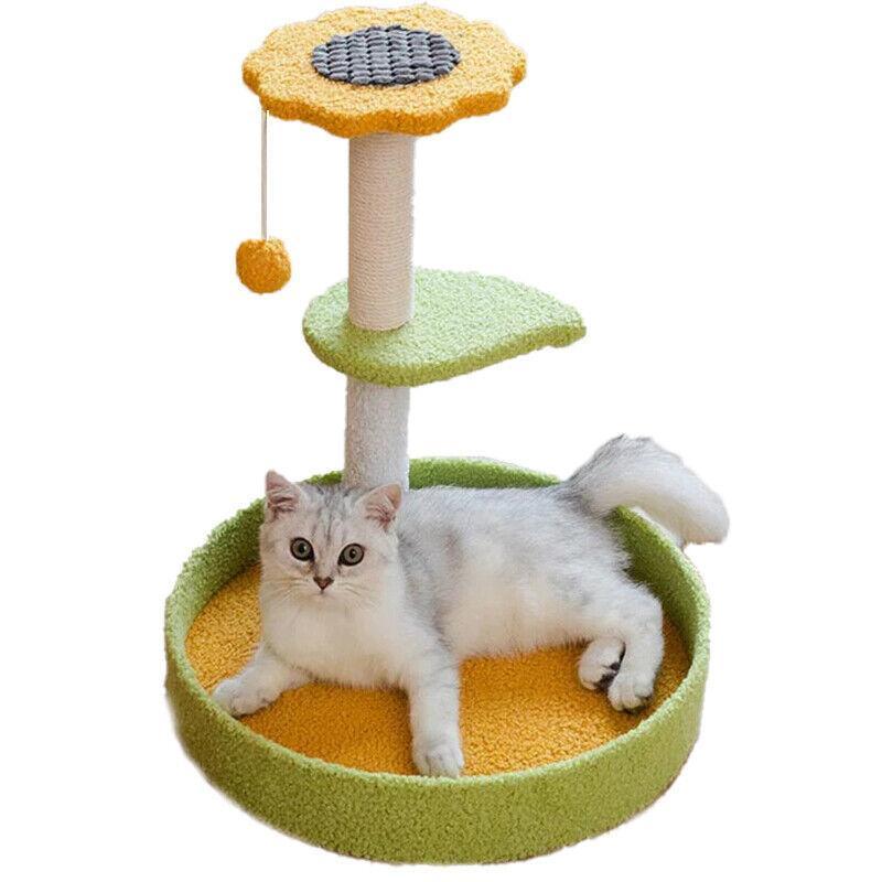 Cat Tree Scratching Tower Post Pet Climbing Board Scratcher Furniture Pet Toy V528-CATCLIMBING-UPGRADEFLOWER-17038