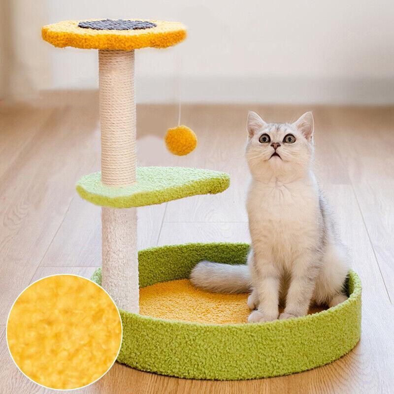 Cat Tree Scratching Tower Post Pet Climbing Board Scratcher Furniture Pet Toy V528-CATCLIMBING-UPGRADEFLOWER-17038