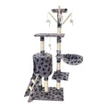 Cat Tree Scratching Post Gym House Condo Scratcher Furniture Tower - Grey-Black V528-CATCLIMBINGFRAME-CATPAW-83183