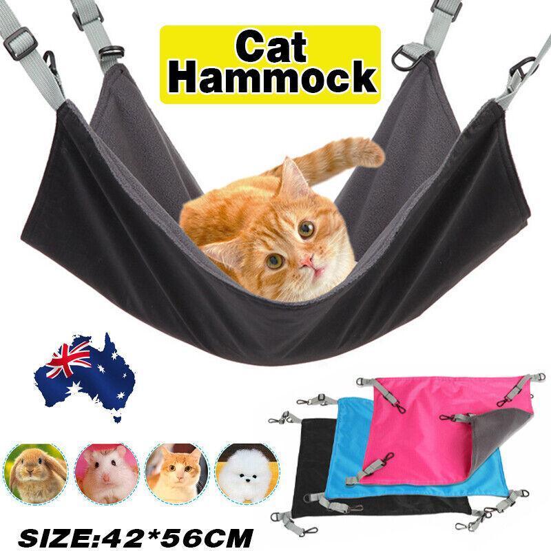 Waterproof Cat Hammock Hanging Bed Double Layer Dual Side Sleep Cage Swing Chair - Pink V528-CATHAMMOCK-RED-68873