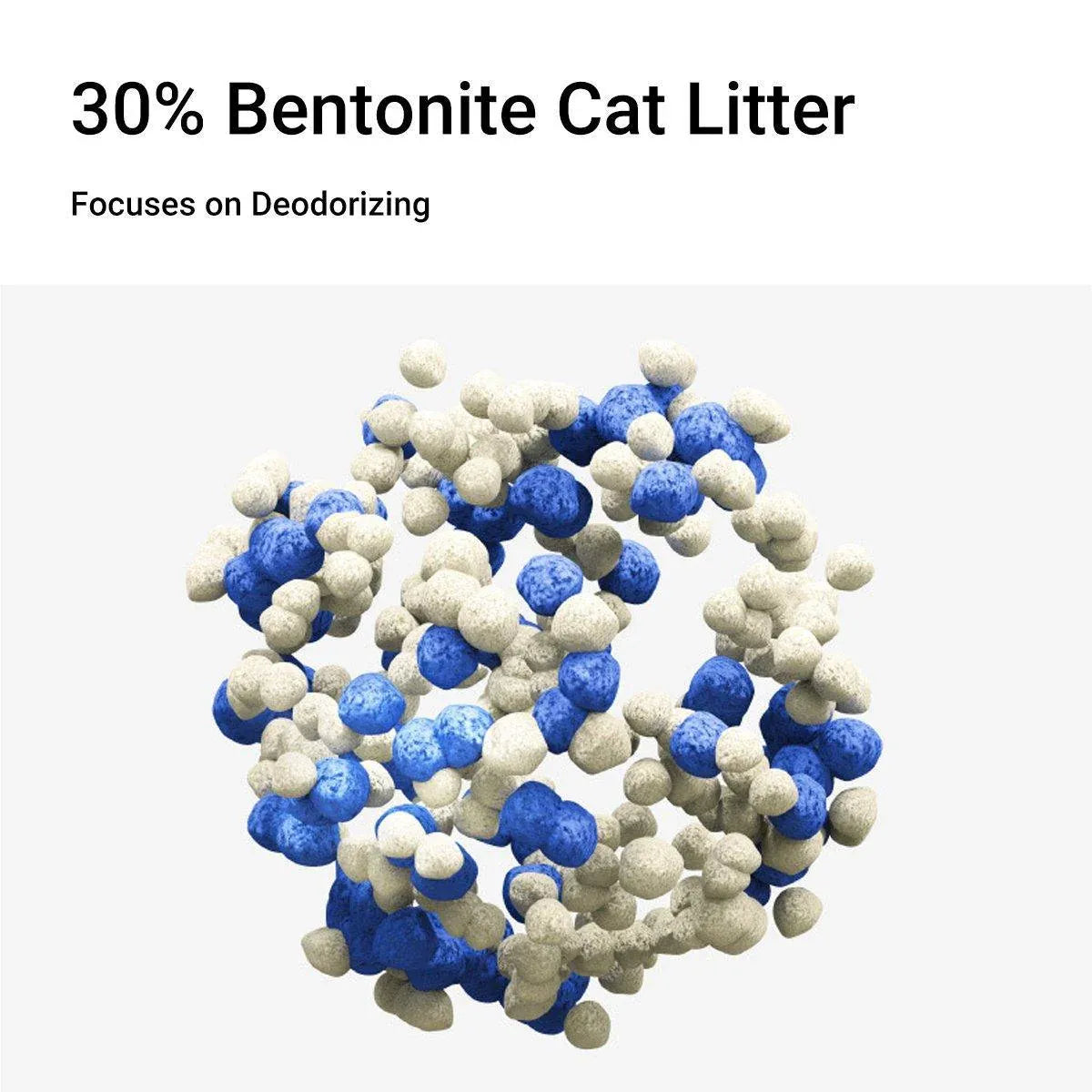 2.4kg Mixed Crushed Bentonite Tofu Cat Litter Cat Litter Deodorant Cat Supplies - 2.4kg*1 V528-CATLITTER-2-4KG-1-772153