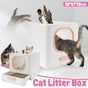 Pink Fully Enclosed Cat Litter Box Large Plastic Toilet for Cats with Lid Tray V528-CATLITTER-BOX-PINK-116729