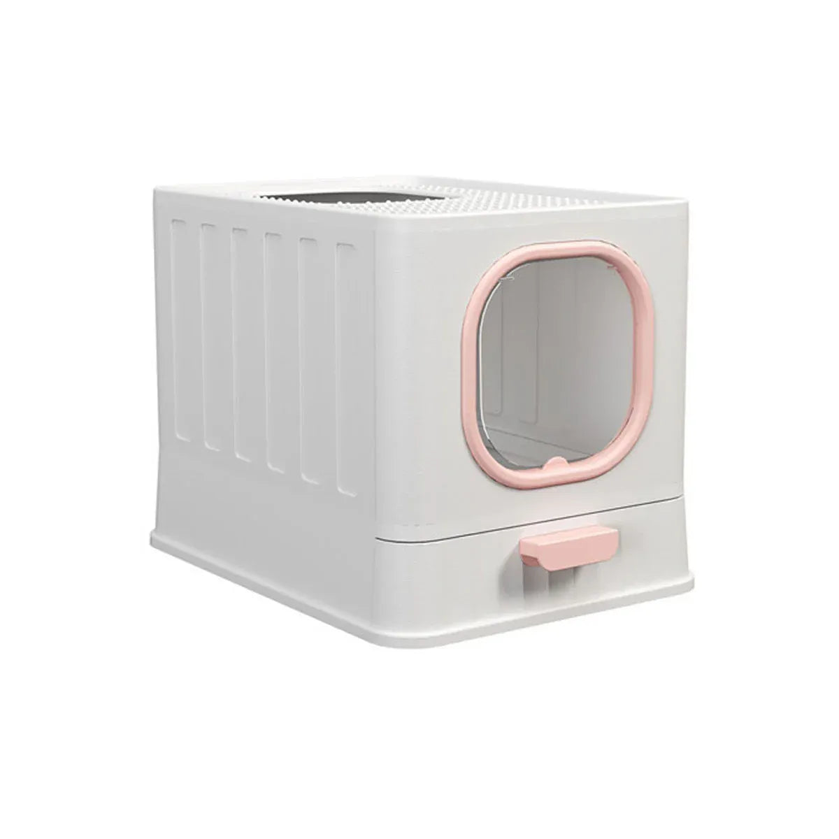 Pink Fully Enclosed Cat Litter Box Large Plastic Toilet for Cats with Lid Tray V528-CATLITTER-BOX-PINK-116729