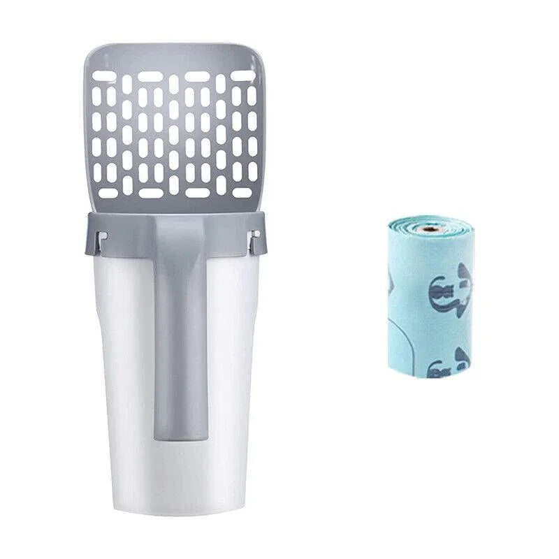Cat Litter Scoop Integrated Detachable Shovel Holder Poop Pet Sifter Cleaning - 1 Cat Litter Shovel and 1 V528-CATLITTERSHOVEL-31106