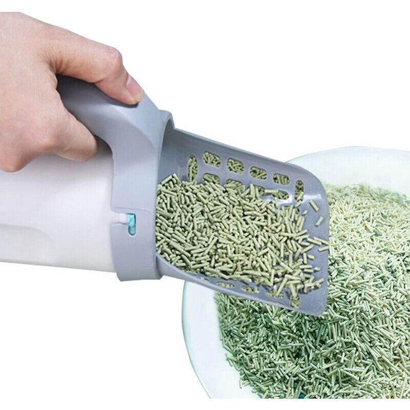 Cat Litter Scoop Integrated Detachable Shovel Holder Poop Pet Sifter Cleaning - 1 Cat Litter Shovel and 1 V528-CATLITTERSHOVEL-31106